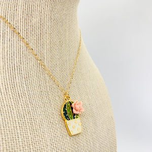 Succulent Lotus Necklace