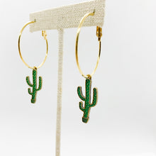 Load image into Gallery viewer, Bout that Cactus Life Hoops