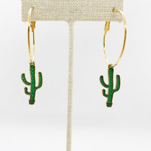 Load image into Gallery viewer, Bout that Cactus Life Hoops