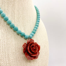 Load image into Gallery viewer, La Reina in Turquoise and Maroon