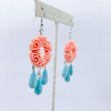 Load image into Gallery viewer, Flower Crown in Turquoise and Peach