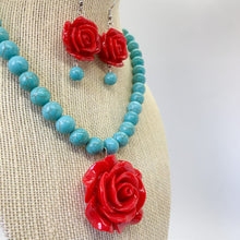 Load image into Gallery viewer, Vida Set in Turquoise and Red