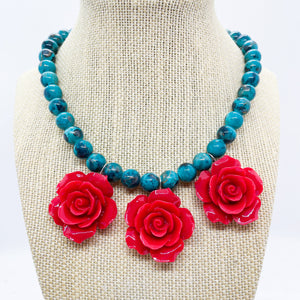 Las Marias in Turquoise and Red