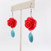 Load image into Gallery viewer, La Flirt in Turquoise and Red